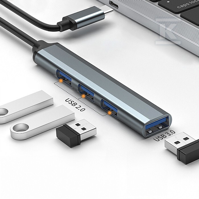 HUB 4 в 1 USB C/USB 3.0/3xUSB 2.0 - 53792