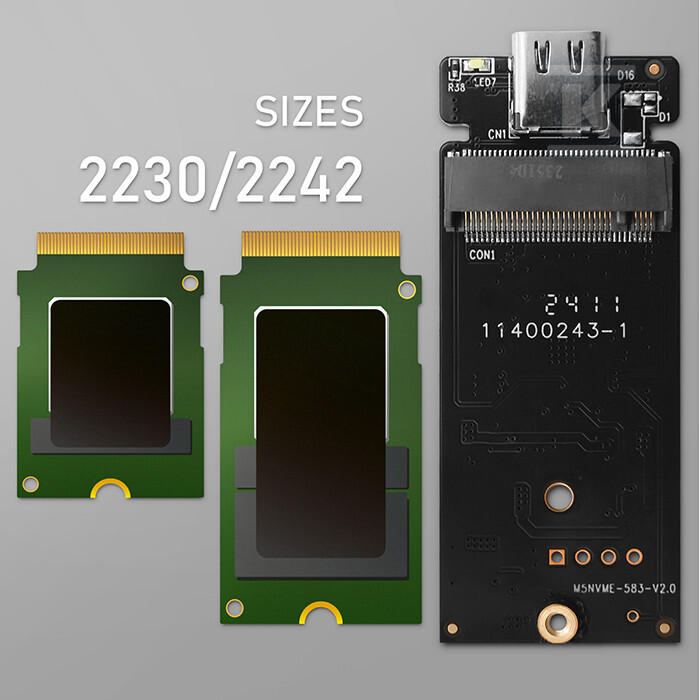 Алюмінієвий корпус/Кейс для диска M.2 - 52266