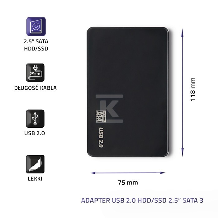 Корпус/кишеня для HDD/SSD 2.5" - 51862