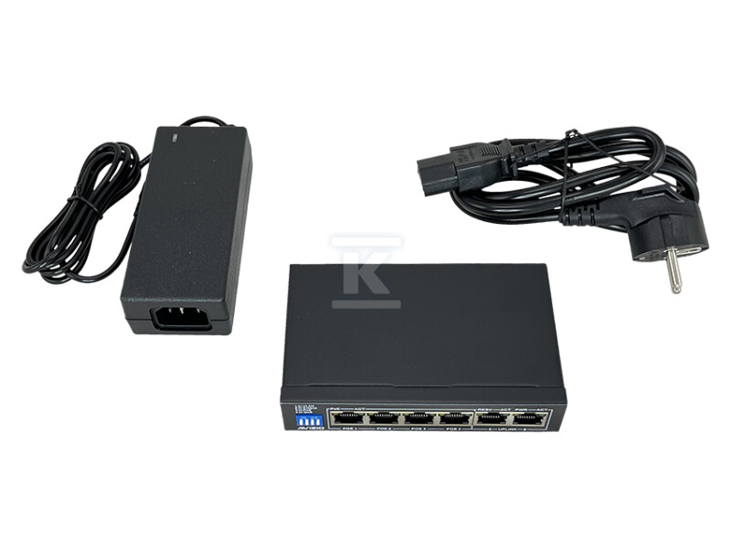 Некерований комутатор (switch) 6xRJ45 - - AV-SU4GP2G