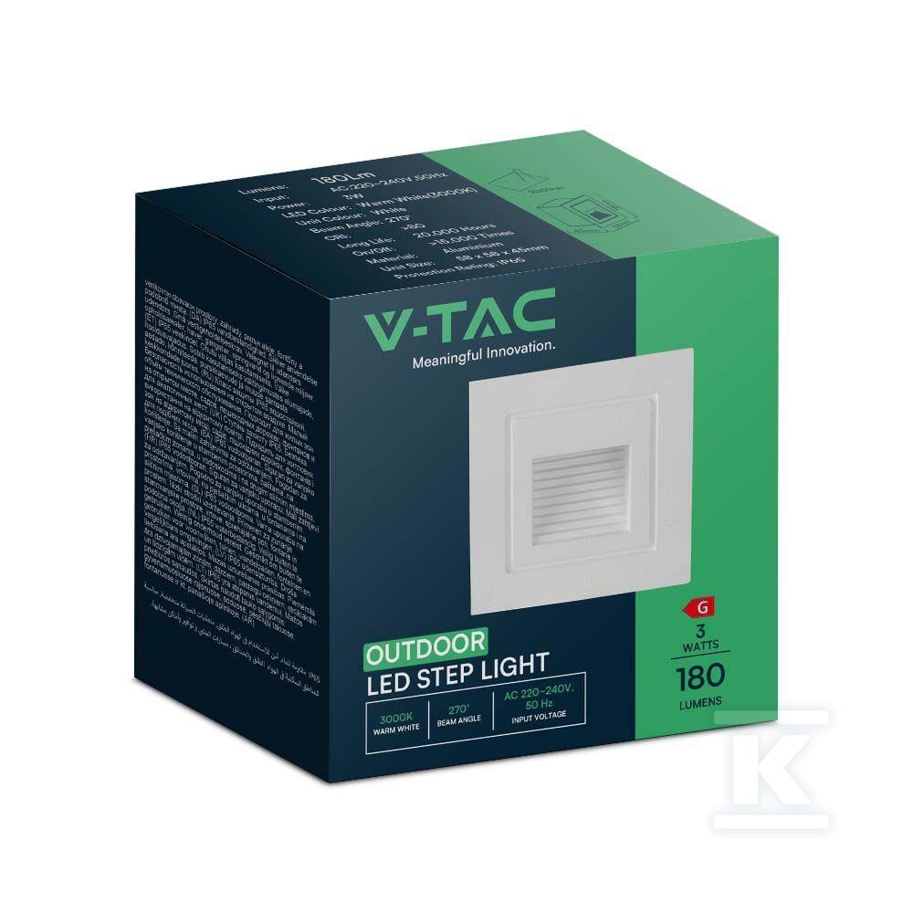 Oprawa schodowa LED V-TAC 3W LED - 10376