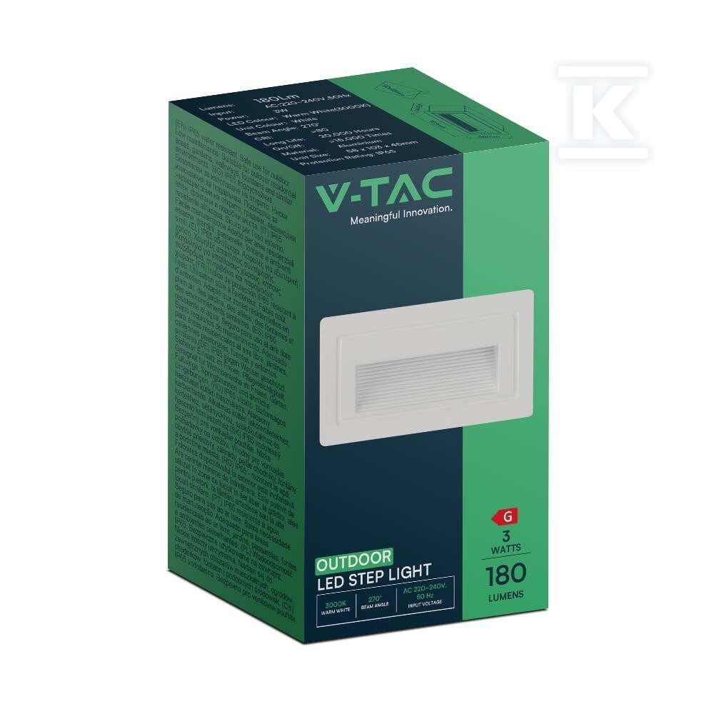 Oprawa schodowa LED V-TAC 3W LED - 10378