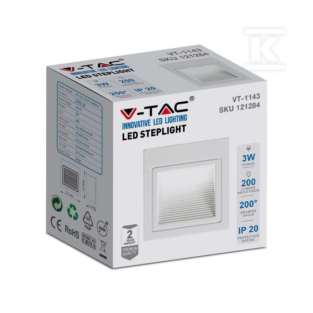Oprawa schodowa LED V-TAC 3W LED - 121284