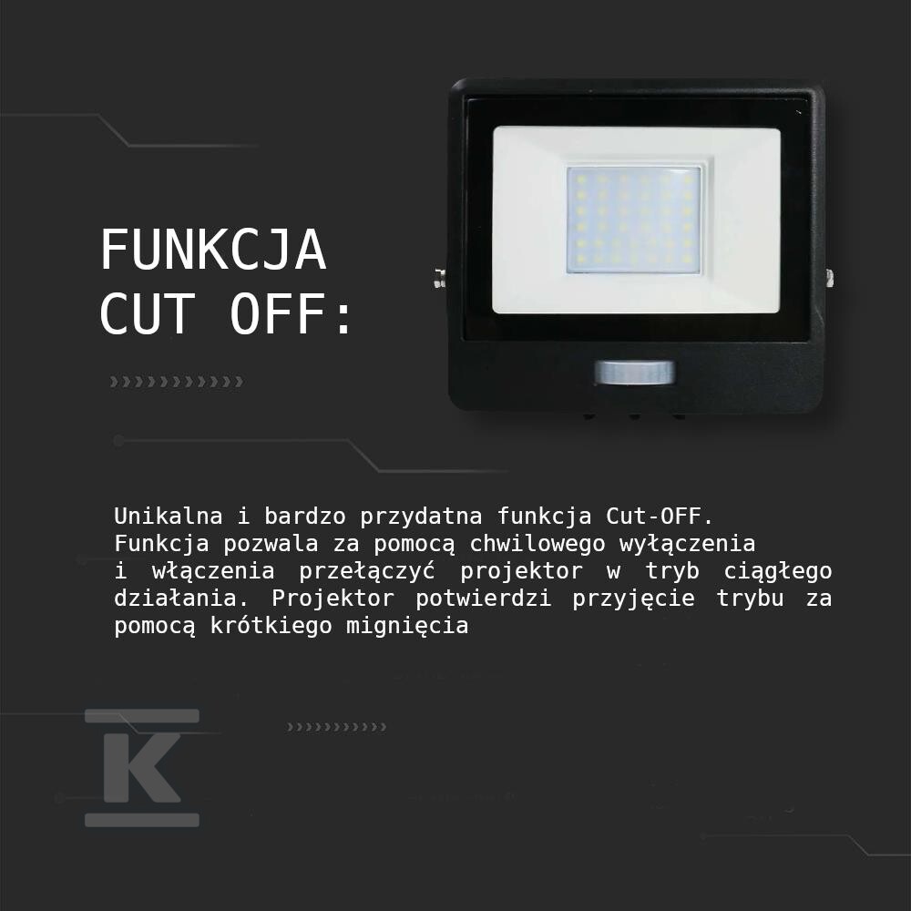 Naświetlacz LED V-TAC 20W SAMSUNG CHIP - 20259