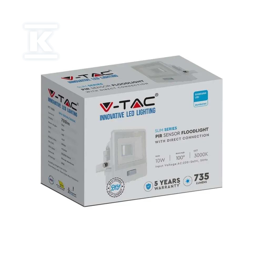 Naświetlacz LED V-TAC 10W SAMSUNG CHIP - 20268