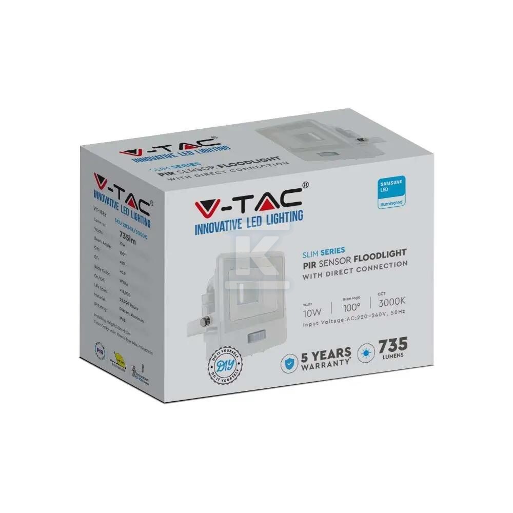 Naświetlacz LED V-TAC 10W SAMSUNG CHIP - 20269
