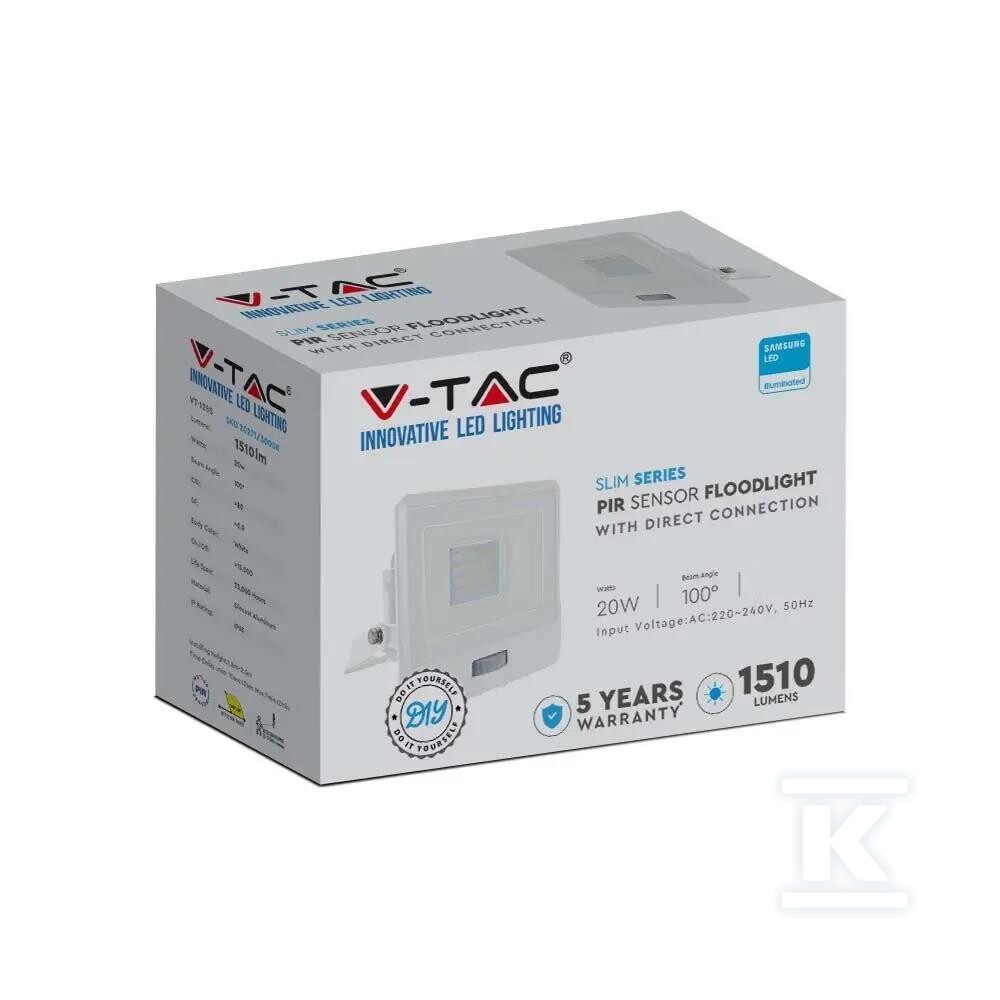 Naświetlacz LED V-TAC 20W SAMSUNG CHIP - 20273