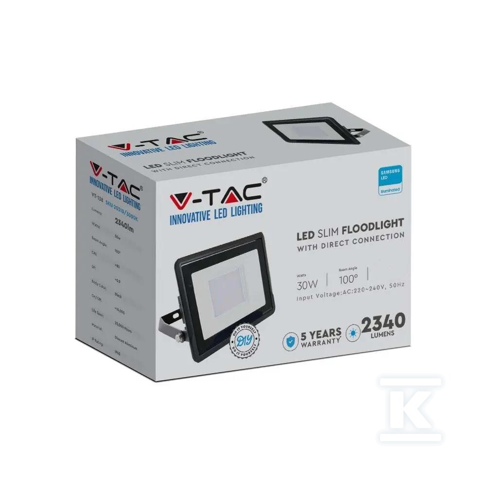 Naświetlacz LED V-TAC 30W SAMSUNG CHIP - 20312