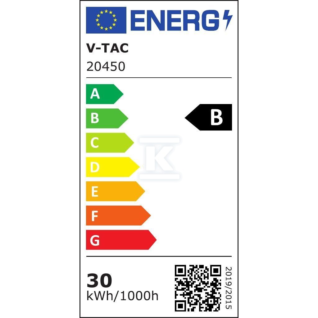 Naświetlacz LED V-TAC 30W G8 czarny - 20450