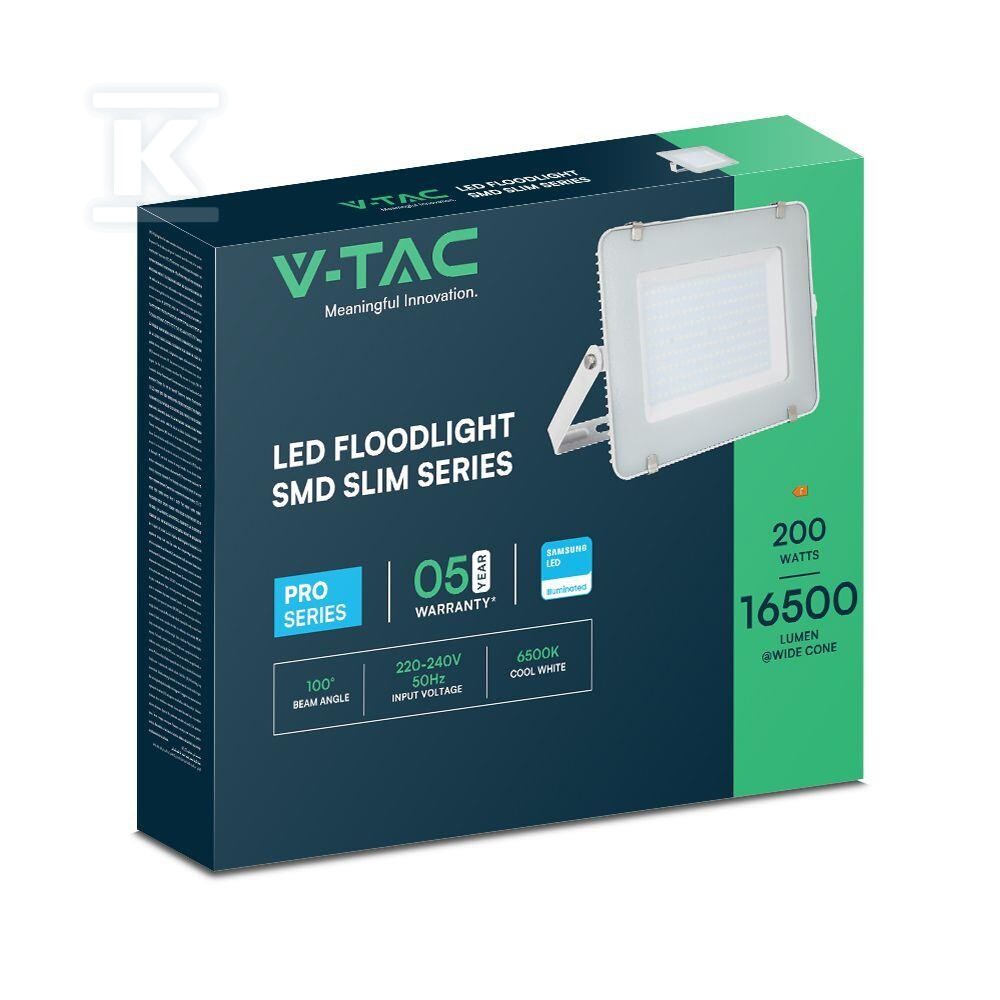 Naświetlacz LED V-TAC 200W SAMSUNG CHIP - 21421