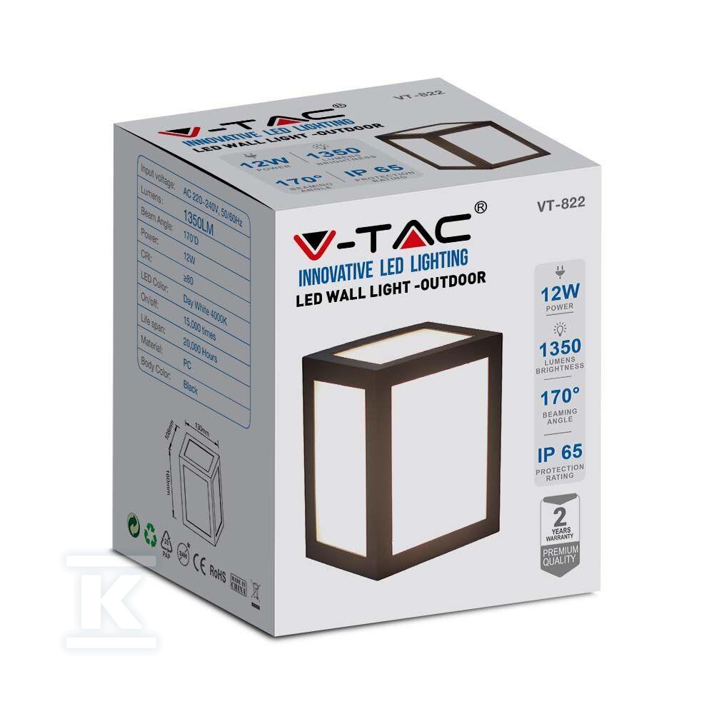 Oprawa ścienna V-TAC 12W LED IP65 - 218340