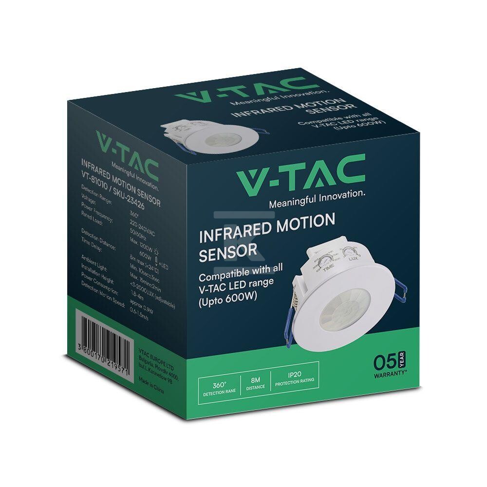 Czujnik ruchu sufitowy V-TAC 360st COB - 23426