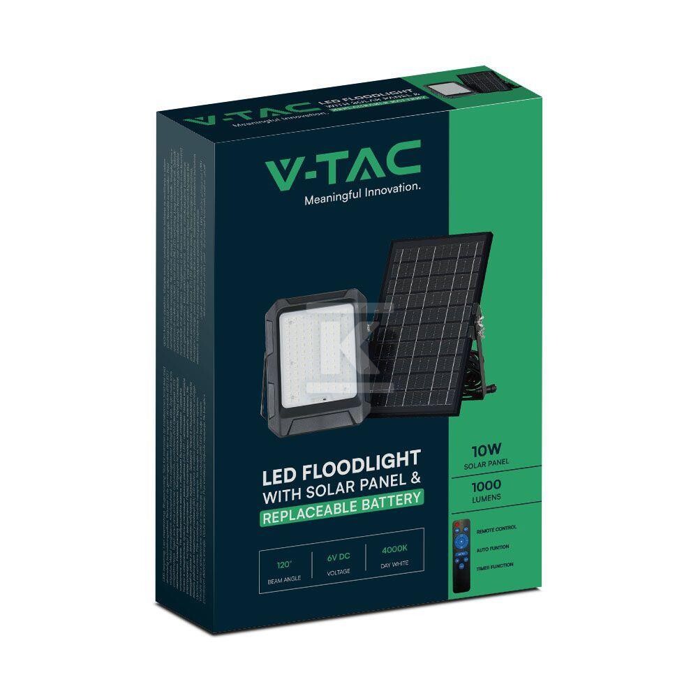 Naświetlacz LED solarny V-TAC 10W pilot - 23438