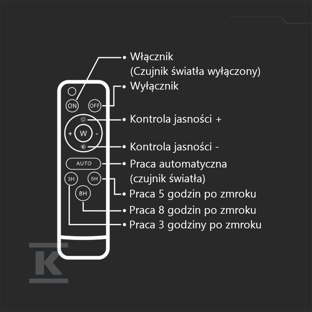 Naświetlacz LED solarny V-TAC 10W pilot - 23438