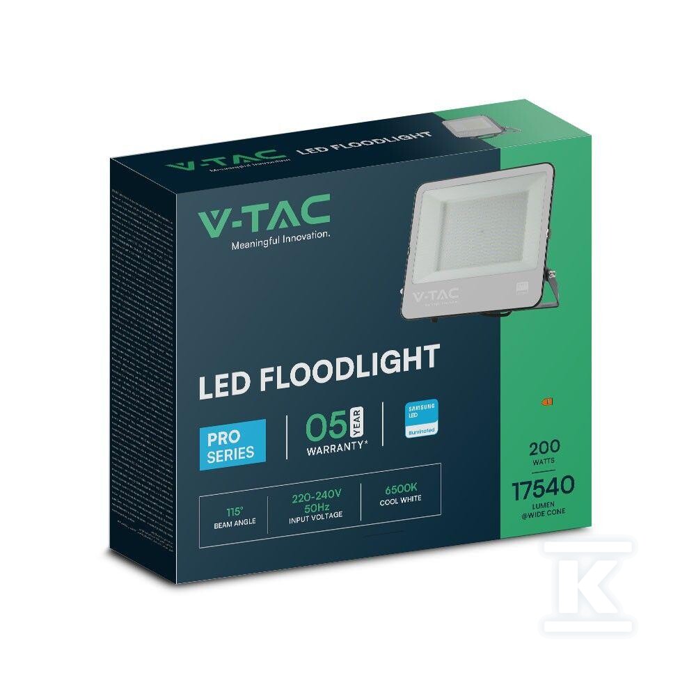 Naświetlacz LED V-TAC 200W 100Lm/W - 23444