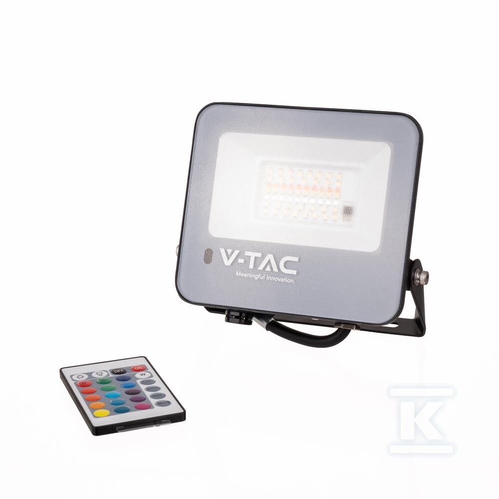 Naświetlacz LED V-TAC 30W czarny IP65 - 23462