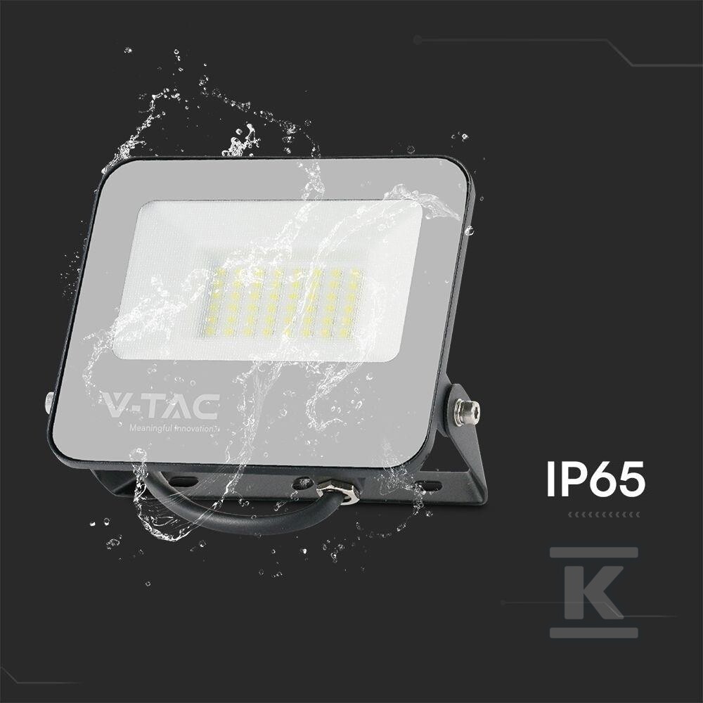 Naświetlacz LED V-TAC 30W czarny IP65 - 23462