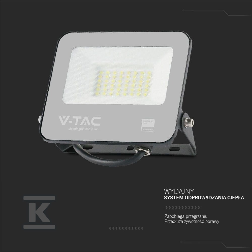 Naświetlacz LED V-TAC 30W 100Lm/W - 23599