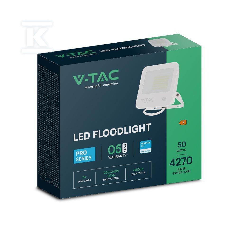 Naświetlacz LED V-TAC 50W SAMSUNG CHIP - 23690