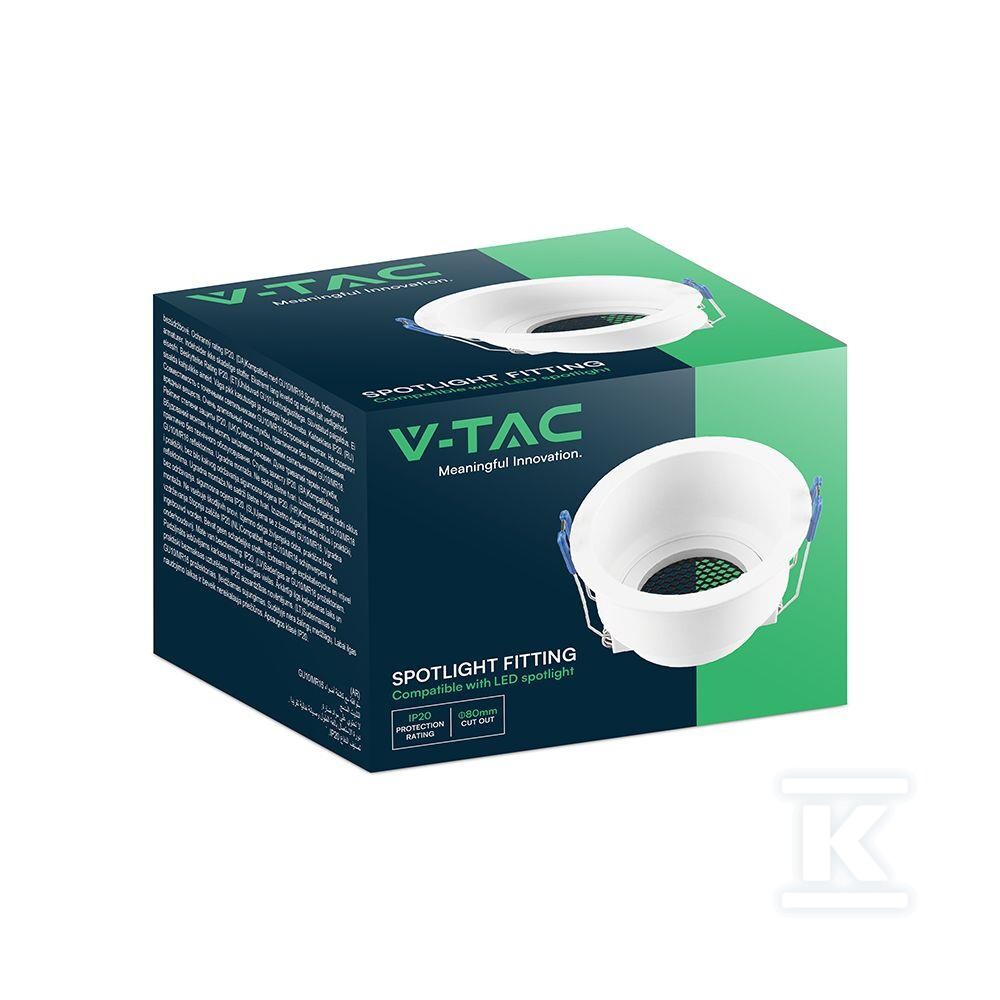 Oczko V-TAC GU10 hoyne comb aluminium - 23761
