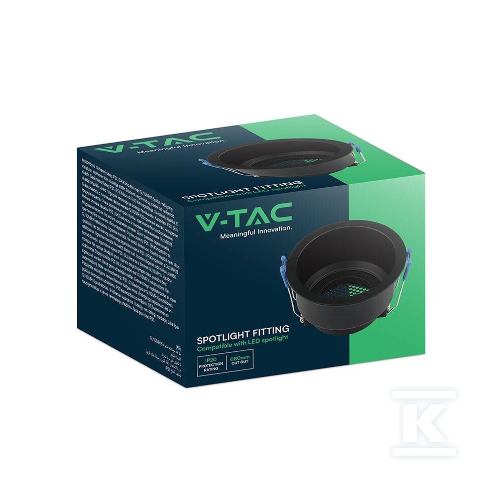 Oczko V-TAC GU10 hoyne comb aluminium - 23762