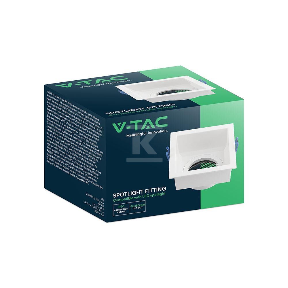Oczko V-TAC GU10 hoyne comb aluminium - 23763