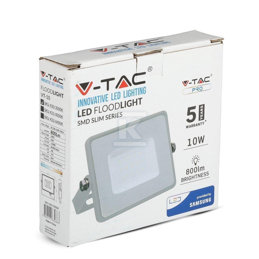 Naświetlacz LED V-TAC 10W SAMSUNG CHIP - 431