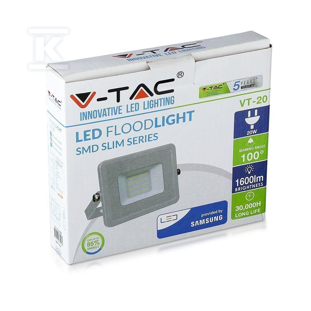 Naświetlacz LED V-TAC 20W SAMSUNG CHIP - 444