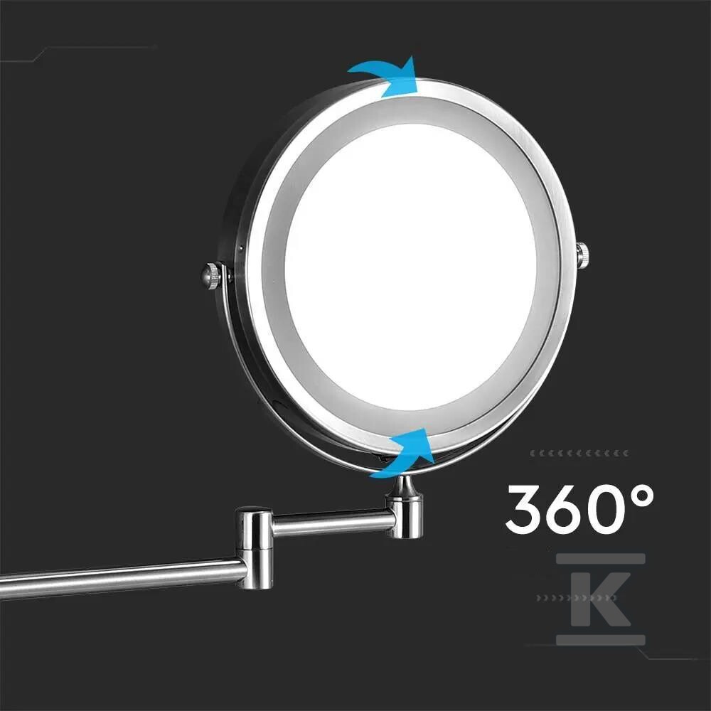 Lustro ścienne V-TAC 3W LED łazienka - 6628