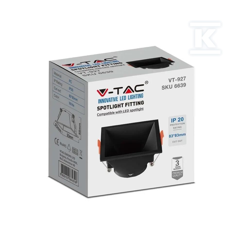 Oczko V-TAC GU10 wpuszczane głębokie - 6639