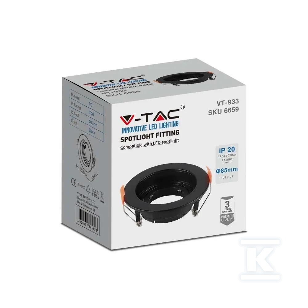 Oczko V-TAC GU10 wpuszczane okrągłe - 6659