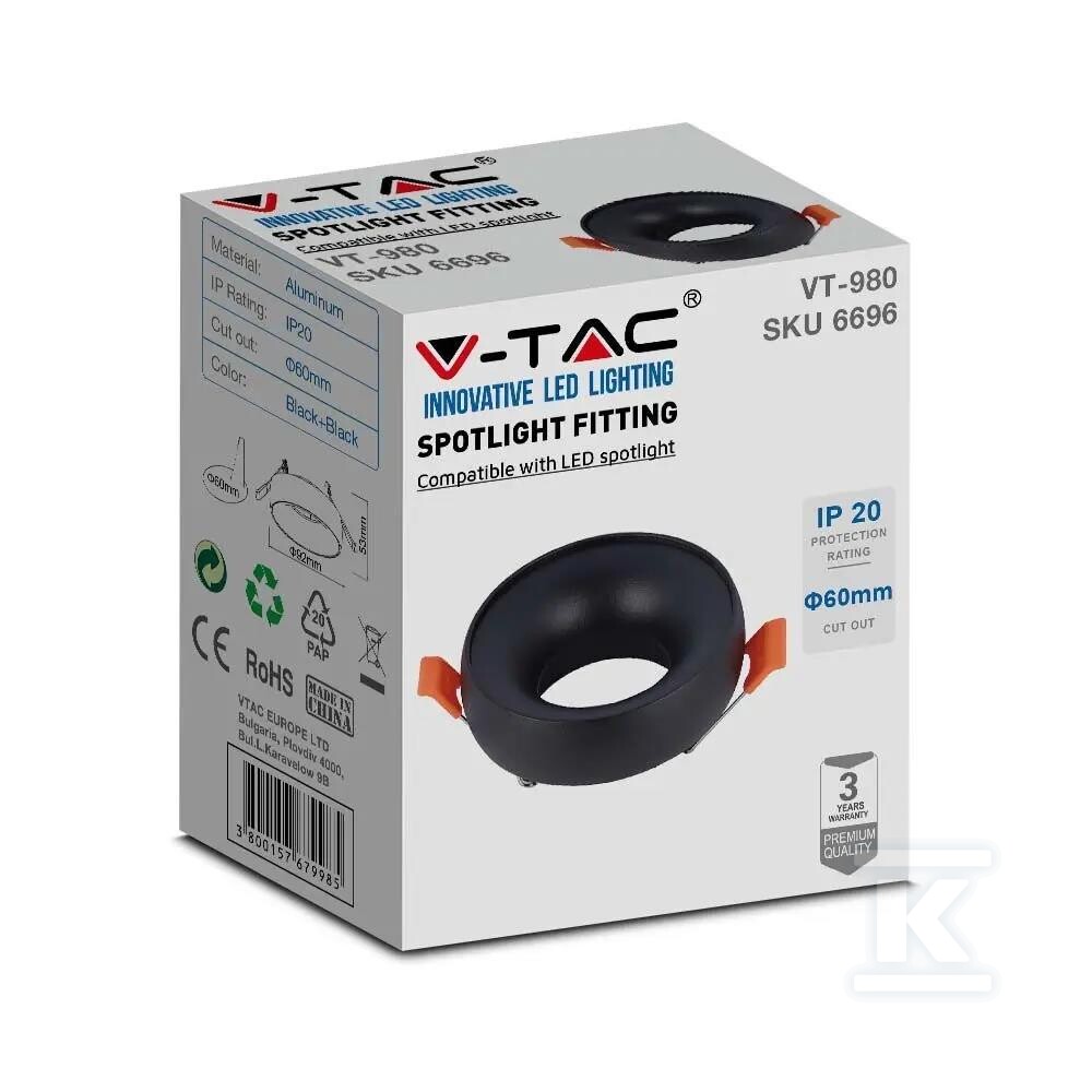 Oczko V-TAC GU10 wpuszczane okrągłe - 6696
