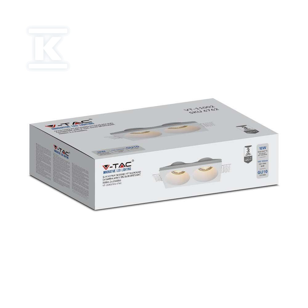 Oprawa gipsowa V-TAC 2xGU10 sufitowa - 6762