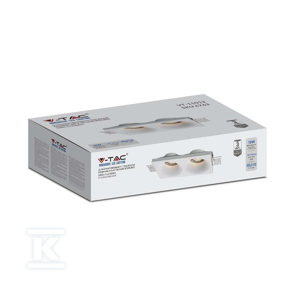 Oprawa gipsowa V-TAC 2xGU10 sufitowa - 6763