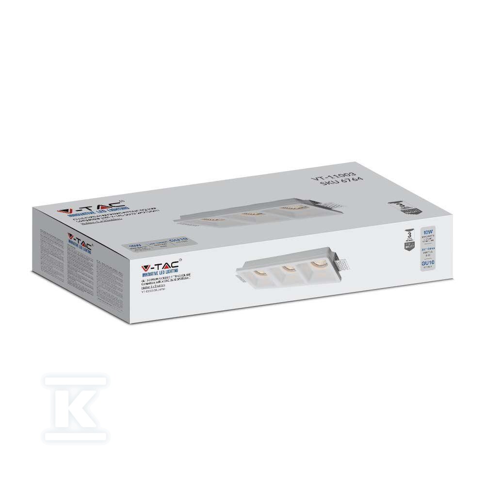 Oprawa gipsowa V-TAC 3xGU10 sufitowa - 6764