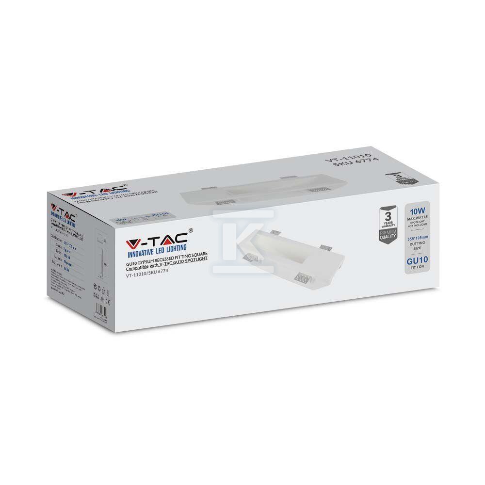 Oprawa gipsowa V-TAC GU10 kinkiet - 6774