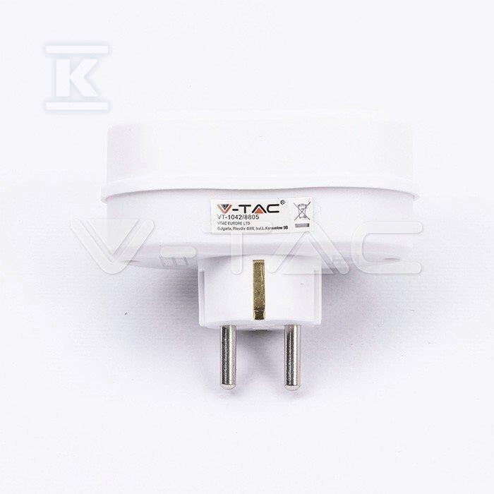 Rozgałęźnik 2 wtyczki 16A V-TAC VT-1042 - 8805