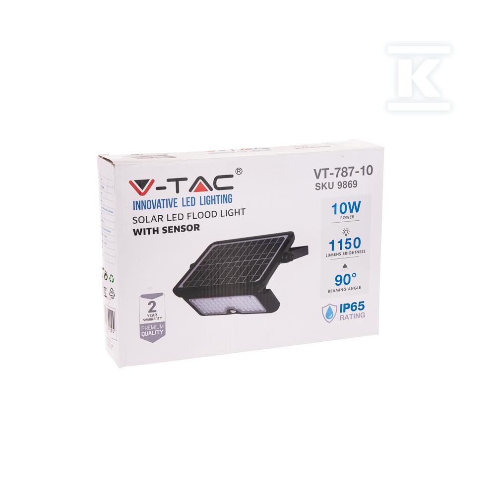 Naświetlacz solarny V-TAC 10W LED - 9869