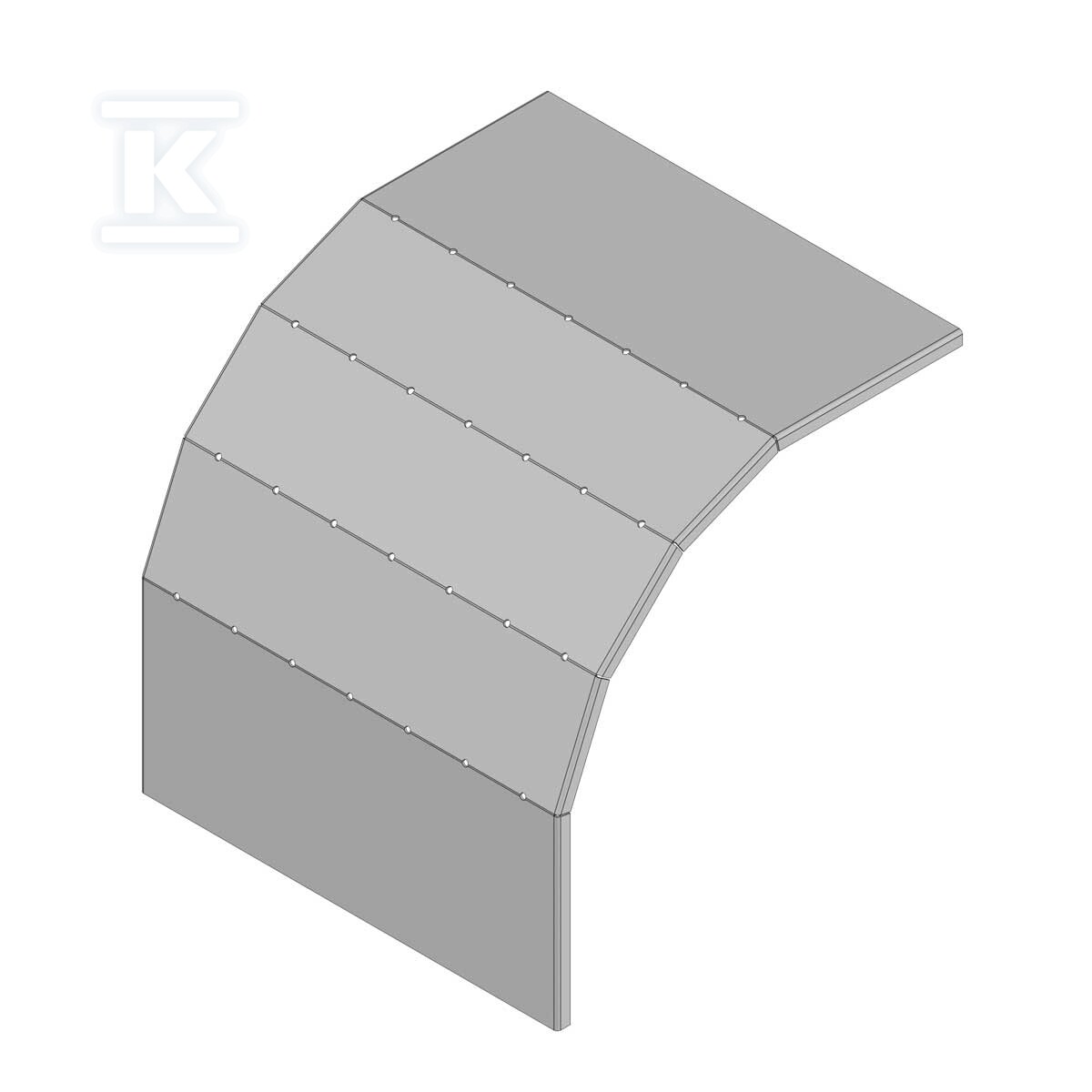 Abdeckhaube für Fallbogen 90° VKO - VKO 90X85X100_S