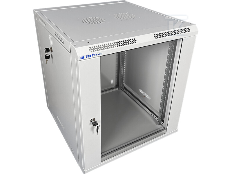 Шафа підвісна 19" 12U 600x600, - SW-12U-600-600-N-DSJ-OP-RP-B-S