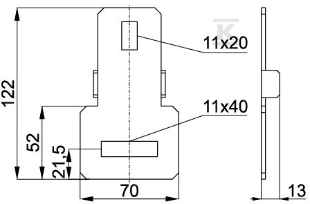 LCJ70NMC channel connector - 850252