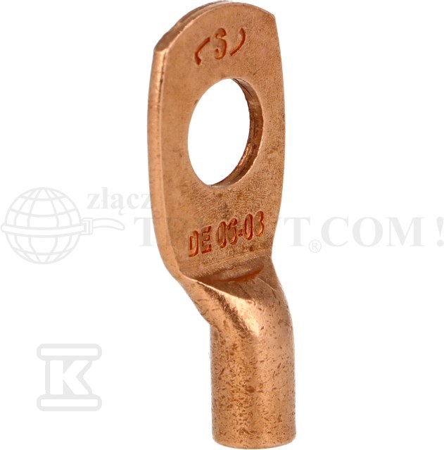 Końcówka oczkowa miedziana niecynowana - SE-00608W