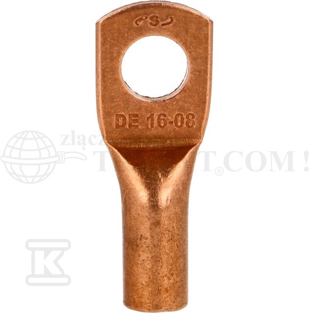 Końcówka oczkowa miedziana niecynowana - SE-01608W