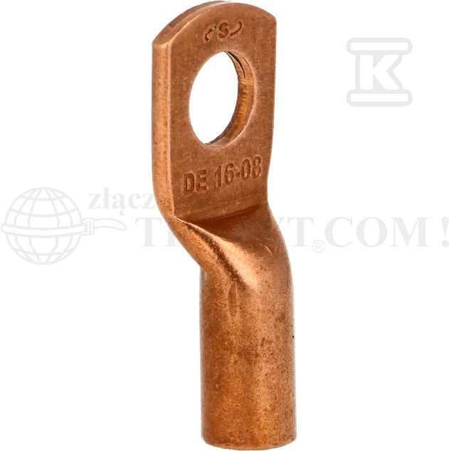 Końcówka oczkowa miedziana niecynowana - SE-01608W
