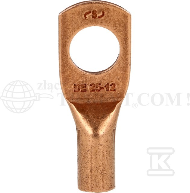 Końcówka oczkowa miedziana niecynowana - SE-02512W