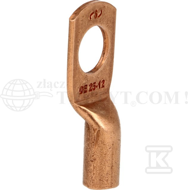 Końcówka oczkowa miedziana niecynowana - SE-02512W