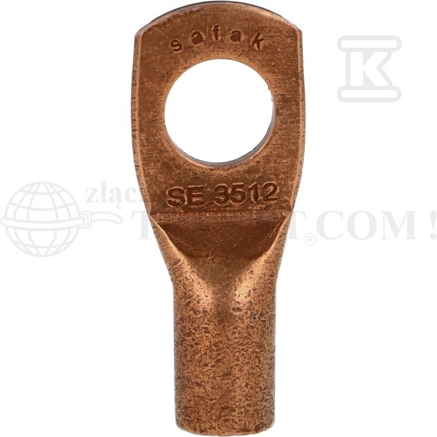 Końcówka oczkowa miedziana niecynowana - SE-03512W