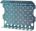 Płyta montażowa perforowana pod gniazdko i 8 adapterów RJ PM2X18RJ