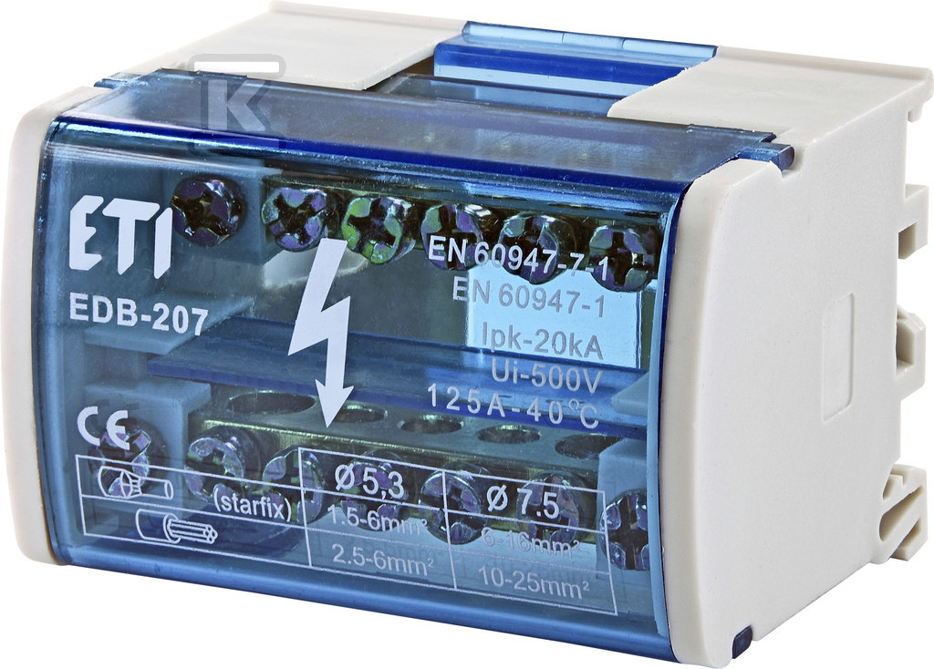 125A distribution block (2x7 terminals) - 001102300