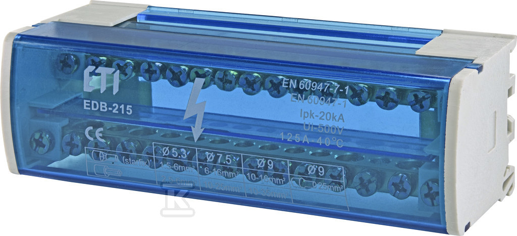 Blok rozdzielczy 125A (2x15 zacisków) - 001102302